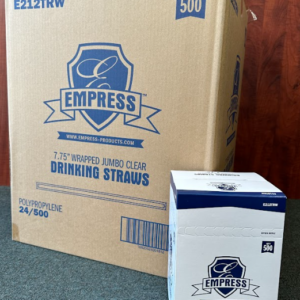 Empress Clear Jumbo Straw Paper Wrapped 7.75'' (case)