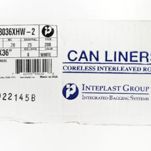Inteplast 30 Gal. 30x36 White Low-Density Can Liner