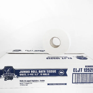 Empress Elite Jumbo Roll Tissue 9'' 2ply white (12 Rolls Per Case)